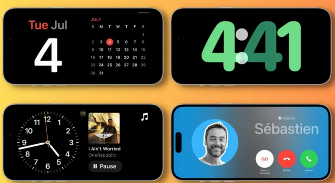市中苹果手机维修分享iOS17横屏充电待机显示有什么好处 