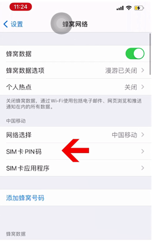 市中苹果14维修网分享如何给iPhone14的SIM卡设置密码 