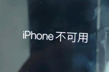 市中苹果服务网点分享锁屏界面显示“iPhone 不可用”如何解决 